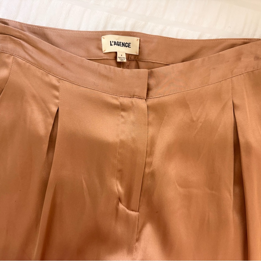 L’Agence nude silk pants